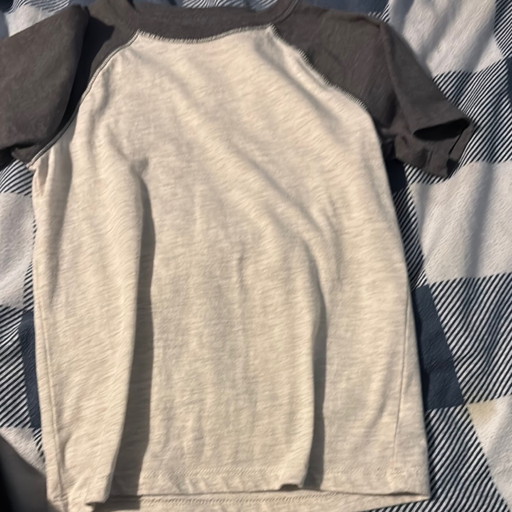 Kids Gray and White Raglan T-Shirt